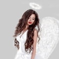 thumbnail image 3 of 2 Pack Light Up Angel Halo Headband Led White Feather Headband Angel Halo Headband For Christmas, 3 of 5