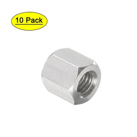 

Uxcell M6 x 1.0-Pitch 10mm Length 304 Stainless Steel Metric Hex Coupling Nut 10-Pack
