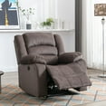 thumbnail image 4 of Electric Recliner, Fabric Upholstered Armchair with Tufted Backrest and Adjustable Footrest, Modern Single Sofa Chair with Soft Seat Cushion for Living Room or Office, Brown, 4 of 7