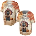 thumbnail image 3 of Happy Thanksgiving Scottish Terrier Turkey Costume Pumpkins Autumn Leaves All Over Print 3D Baseball Shirt Scottie Dog Lover Gifts Softball Sport - 13014, 3 of 6