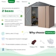 thumbnail image 4 of YODOLLA 6 x 4 ft. Outdoor Metal Storage Shed with Sliding Roof & Lockable Door for Backyard, Garden, 4 of 7
