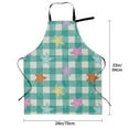 thumbnail image 5 of Lsque Starfish On Checkered Background Waterproof Apron Chef Aprons for Men Heavy Duty Chemical Work Apron Extra Long Grilling Aprons with Adjustable Bib Apron, 5 of 9
