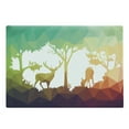 thumbnail image 1 of Africa Cutting Board, Fractal Deer Family Geometric Cut Shapes Hunt Adventure Themed Desert Eco Graphic, Decorative Tempered Glass Cutting and Serving Board, Large Size, Multicolor, by Ambesonne, 1 of 1