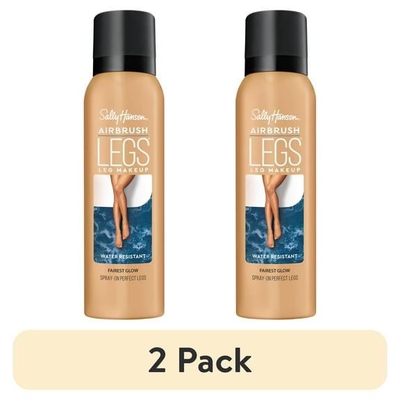 (2 pack) Sally Hansen Airbrush Legs Makeup, Fairest Glow, 4.4 oz Spray, Water and Transfer-Resistant