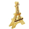 thumbnail image 2 of Golden Eiffel Tower Crystal  Brooch and Pendant, 2 of 4