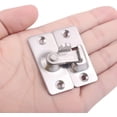 thumbnail image 2 of Cerradura de puerta de acero inoxidable en ángulo recto de 90 grados, utilizada para vallas de madera, puertas y ventanas, puertas correderas (plata) TUNC  Sencillez, 2 of 5