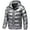 Gray, variant on Fesfesfes Shiny Puffer Jacket for Men Causal Hooded Coat Reflective Padded Jacket Winter Jacket