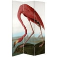 thumbnail image 3 of Oriental Furniture 6 ft. Tall Audubon Heron & Flamingo Canvas Screen- 3 Panel, 3 of 4