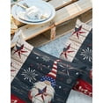 thumbnail image 2 of Retro American Flag Celebrates Gnomes Outdoor Pillow Covers Set of 2, Decorative Waterproof Throw Pillow Case, Wooden Texture Cotton Linen Soft Cozy Cushion Pillowcases, 2 of 6