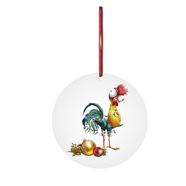 Árbol de Navidad Adornos de bricolaje Decoración colgante Regalo, Retro Personalizado Divertido Pollo Esculpir Colgantes Colgantes Decoraciones, Fiesta de vacaciones de invierno Wmkox8yii gf6574