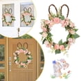 thumbnail image 2 of Dsscvnef Couronne de Porte de Printemps, Panneau de Couronne de Pâques pour Porte d'Entrée, 2 of 9