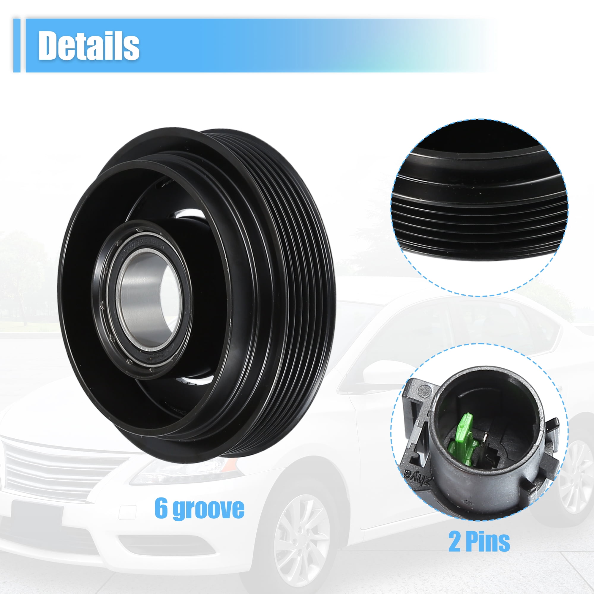 Unique Bargains AC Compressor Clutch Set Replace for Kia Forte 2010-2013