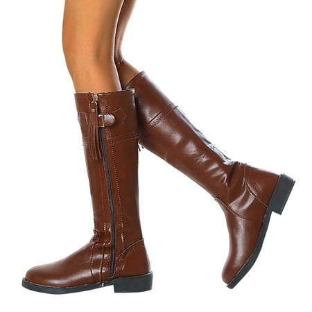GHSOHS Cowboy Boots for Women Ankle Boots Womens Cowboy Boots Cowgirl Boots Knee Long Boots Thick High Heels Over Knee Pleated Suede Long Boots Comfort Rain Boots Dress Shoes Waterproof Boots Size 38
