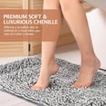 thumbnail image 5 of TJOUL Bathroom Rug Set, Chenille, Soft Absorbent Non-Slip, Machine Washable, 2 Piece, 24x17 & 20x30 in, Beige, 5 of 14