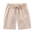 thumbnail image 4 of GYRATEDREAM Toddler Boy Summer Shorts, Boys Summer Cotton Linen Active Jogger Shorts Drawstring Elastic Waist Running Shorts for 9-11Y, 4 of 8