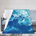 thumbnail image 2 of Super Soft Anti-Pilling Flannel Bed Blankets, Glacier Abstraction Cozy Fluffy Warm All Seasons Throw Blanket for Sofa Bedding, 60"x50", 2 of 8