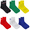 Multi Color, variant on , Adult Mens, 6-Pack Sports Performance Ankle Socks, Sizes 6-12