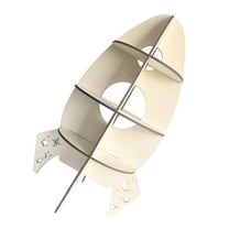 FONDOTIN Friends and Relatives Wooden Rocket Shelf Beige 1Pack