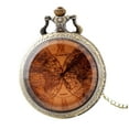 thumbnail image 3 of WIFKLSIIPG Tea Colored Glass Earth High End Quartz Pocket Watch: Precise Timing with Elegant Design Available in Durable Stainless Steel or Fashionable Titanium Metal, 3 of 7