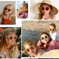 thumbnail image 2 of Penkiiy Mignonnes Lunettes de Soleil Rondes Polarisées pour Enfants Filles Garçons Protection UV400 Plage Vacances Rouge Vin, 2 of 5