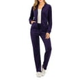 thumbnail image 2 of YouLoveIt Velvet Sweatsuits Women's Sport Sweatsuit Hoodie and Pants Full Zip/Pullover Hoodie and Sweatpant Set Winter Warm Sport Outwear Velour Sport Suits Sets Long Sleeve Hoodie Jogging Suit, 2 of 7