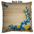 thumbnail image 2 of PKQWTM Wooden flowers Reversible Mermaid Cushion Cover Home Decor Sequin Pillow Case Size 16x16 inches, 2 of 2