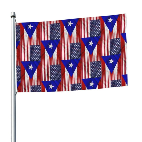 Puerto-Rico-America-Flag Flag 5x8 Ft Print Vivid Color Light-Weighted Flags With Grommets