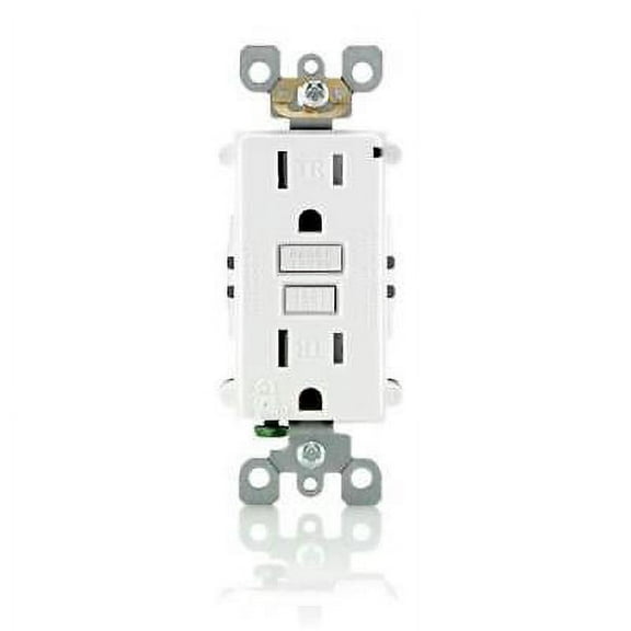 Leviton 15A-125V White Tamper Resistant GFCI Outlet