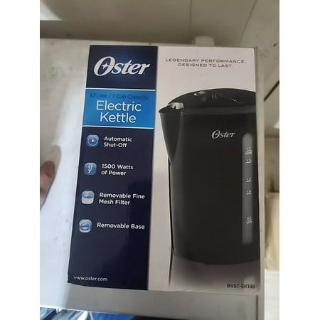 Oster BVST-EK18B Electric Kettle, 1.7-Liter, Black (Without Box)