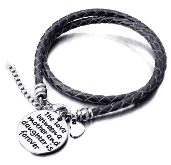 Women's Stainless Steel Mother and Daughter Share a Bond That's Forever Bracelet 