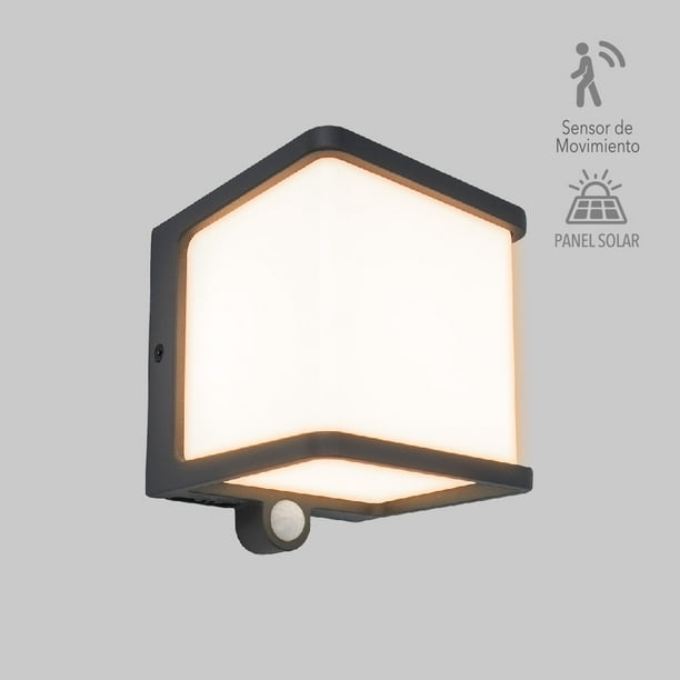 Lámpara Solar LED de Pared Luz Suave Cálida Sensor de Movimiento