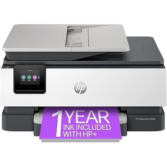Restored Premium HP OfficeJet Pro 8139e Wireless All-in-One Printer with 1 Full Year Instant Ink with HP+ (Refurbished)