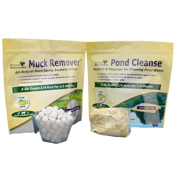 Natural Pond Cleaner Pack- 1/4 Acre Pond Treatment