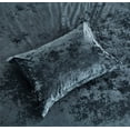thumbnail image 4 of Chezmoi Collection Lux 3-Piece Storm Blue Shimmer Velvet Bedding Set Queen Size Lush Plush Velvet Comforter Set With Soft Brushed Microfiber Reverse, 4 of 9