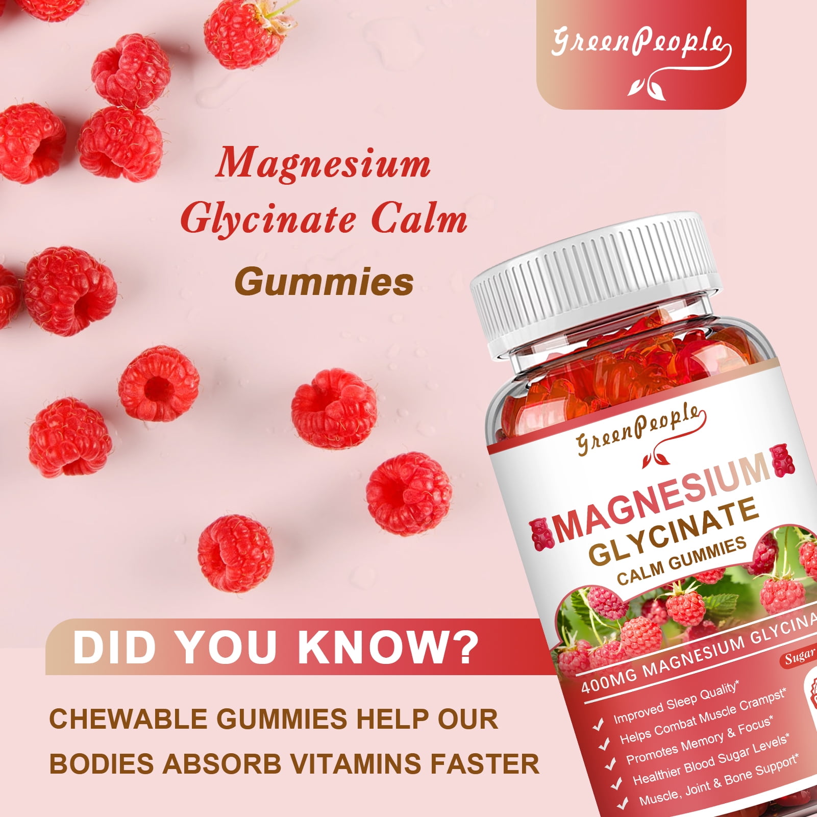 Magnesium Glycinate Supplements - Magnesium Gummies 400mg - 180 Ct (3 Pack) | for Relaxation, Stress Relief, and Sleep for Adults