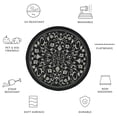 thumbnail image 5 of Safavieh Courtyard Nanda Botanical Indoor/Outdoor Area Rug, Black/Sand, 7'10" x 7'10" Round, 5 of 9