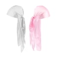 thumbnail image 2 of Sombrero BLESIY 2 Piezas Suave turbante Gorrita tejida Rosa, 2 of 5