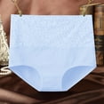 thumbnail image 4 of Gubotare Women's Breathable Seamless Thong Panties No Show Underwear Women's Panties (Light Blue,XL), 4 of 5
