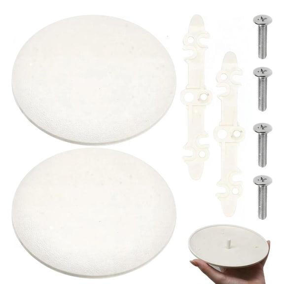 YIGSECU 2Pcs Electrical Box Cover Enduring Plastic Round Hole Cover with Screws