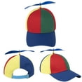 thumbnail image 4 of Toptie Propeller Hat Adult/Kids Unisex Baseball Cap Colorful Outdoor Hat Toy-Blue-kids, 4 of 6