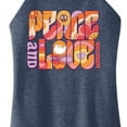 thumbnail image 3 of Woodstock - Hippie Retro - Peace & Love - Juniors Cropped Racerback Tank Top, 3 of 5