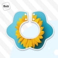 thumbnail image 4 of Hirioo Golden Sunflower in Blue for Baby Cotton Petal Bib Drool Bibs for Baby Boy Unisex, 4 of 9
