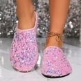 thumbnail image 2 of Womens Carnival Shoes Sparkly Slip On Summer Casual Comfortable Open Back Loafers Glitter Outfit Shoes, 2 of 5