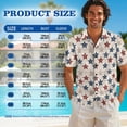 thumbnail image 6 of Xixirimido Patriotic Stars Print Matching Couple Outfits His and Hers Set Men's Button Down Shirt & Women's Sleeveless Midi Dress Summer Casual Beach Vacation Clothes, 3XL, 6 of 7