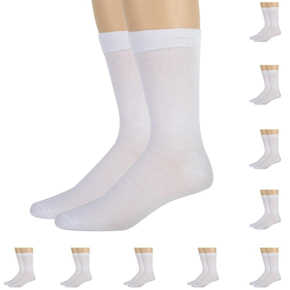 Lot de 100 Chaussettes en Gros pour Hommes Taille de Chaussure 8 - 13 pour Marche, Course, Sports, Gym, Loisirs en Blanc