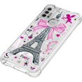 thumbnail image 6 of Phone Case for Moto G30,Case for Moto G10,Case for Moto G20,Crystal Bling Quicksand Effect TPU Bumper Four Corners Protection Case for Moto G30/G10/G20,YBDT Iron Tower, 6 of 14