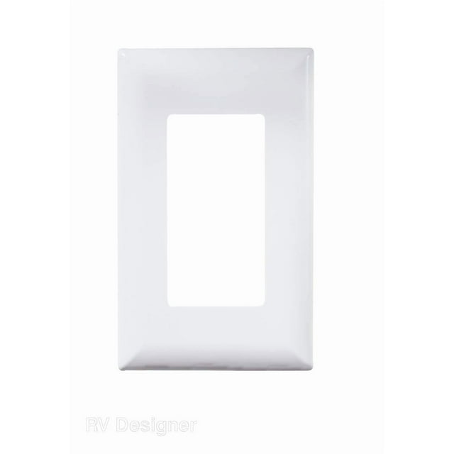 RV Designer Multi Purpose Switch Faceplate S849 Use With RV Designer Contemporary Switch; Single Switch Opening; White; With Cover Plate; Single