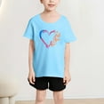 thumbnail image 5 of Sentuca Girls Graphic Tees, Valentines Day Short Sleeve Tees, Cute Soft Crewneck Shirts Size 4-5 Years, 5 of 5
