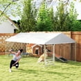 thumbnail image 2 of PawHut Outdoor Dog Run w/ Adjustable & Rotating Bowls, 13.1' x 7.5' x 5.2', 2 of 10