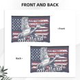 thumbnail image 2 of Zufioo Mallard Duck With American Flag Print DuPont Paper Portable Toiletry Bag, 8.9x6.5 inch Zippered Hand-held Paper Cosmetic Bag Storage Tool Kit, 2 of 7